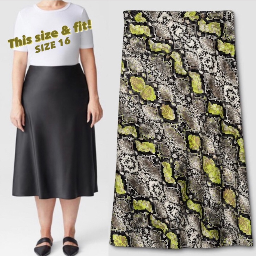 Python Bias Midi Skirt - Universal Standard